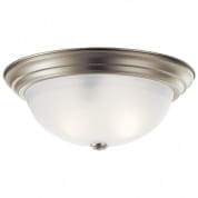 15" 3 Light Flush Mount Brushed Nickel потолочный светильник 8116NI Kichler