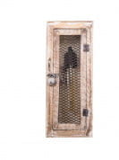 Rustic Wood Lantern Lattice Wall Light бра FOS Lighting WhiteWood-Jali-WL1