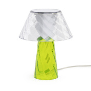 настольный светильник с зеленым рифленым плафоном