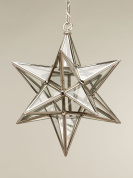 подвесной фонарь в форме звезды из никеля и стекла