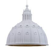 потолочный светильник с куполообразным корпусом из белой смолы