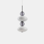 подвесной двухламповый светильник с матовыми белыми дисками