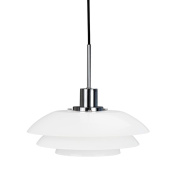 подвесной светильник с трёхъярусным плафоном из матового стекла