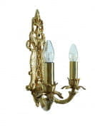 Opulent Metal French Gold 2 Light Candle Wall Sconce бра FOS Lighting Allu501-GoldCandle-WL2