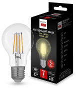 светодиодная лампа с прозрачной колбой и видимыми нитями накала