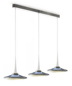 FLT1-339-01 Grau Falling leaf TRACE TRIO POLISHED/WHITE Трёхрожковый подвес