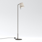 напольный светильник с абажуром и круглым основанием бронзовый корпус