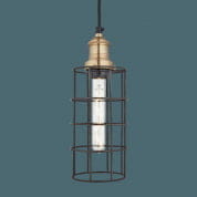 Brooklyn Wire Cage Pendant - 5 Inch - Pewter - Cylinder подвесной светильник Industville BR-WCP5-P-CY