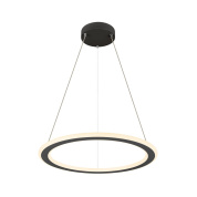 подвесная люстра в форме кольца черного цвета
