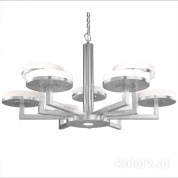 Kolarz Solis 6020.81050 люстра сусальное серебро ø100cm мин. высота 61cm макс. высота 154cm 10 ламп gx53