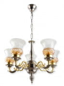 Dual Finish Luster Brass Chandelier люстра FOS Lighting NewFun-UshaLuster-CH5