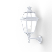 настенное бра белого цвета с прозрачным плафоном