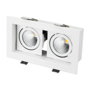 024138 Arlight Светильник CL-KARDAN-S180x102-2x9W Day (WH, 38 deg)