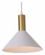 подвесной светильник конической формы белого цвета