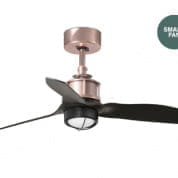 33427WP-10 JUSTFAN XS Ø810MM COPPER BLADES BLACK 17W 3000K W/ люстра с вентилятором Faro barcelona