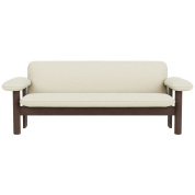 71023-005711 Audo Copenhagen Brasilia 2-местный диван, тёмный мореный дуб / Baru 0200 белый