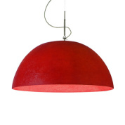 подвесная люстра полусферической формы красного цвета