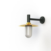 настенное бра с купольным плафоном и тёмно-серым креплением