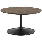 журнальный стол круглый темный дуб черный d75 см