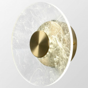 накладной светильник с круглым корпусом и декоративным стеклянным рассеивателем