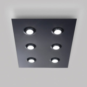 02006XXDHXPBB Elesi luce Pois PL 6L rect LED современный потолочный светильник с шестью лампами белый