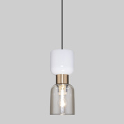 одноламповый подвесной светильник с прозрачным стеклянным цилиндрическим плафоном