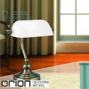 Лампа для рабочего стола Orion Bankers LA 4-1165/1 Patina/opal