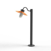 садовый боллард с абажуром под полированную медь