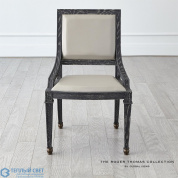 Seine Side Dining Chair-Black w/Grey Leather Global Views кресло