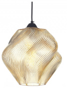 подвесной светильник с плафоном в виде лепестков золотистый
