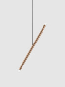 подвесной светильник с вытянутым терракотовым корпусом