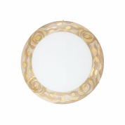 потолочный светильник круглый с золотым орнаментом