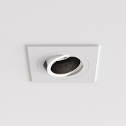 регулируемый встраиваемый светильник квадратный белый матовый