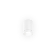 уличный настенно-потолочный цилиндрический светильник белый короткий