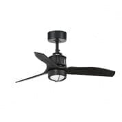 33424-10 JUST FAN LED Matt black ceiling fan with DC motor 81cm люстра с вентилятором Faro barcelona