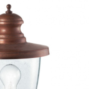 уличный светильник-столбик с купольным плафоном из венецианского стекла