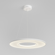 подвесной светильник с круглым плоским плафоном и центральным световым модулем