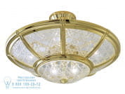 Giotto Позолоченный полуутопленный с хрустальным стеклом Possoni Illuminazione 1898/6SF-C