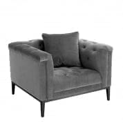 111237 Chair Cesare granite grey кресло Eichholtz
