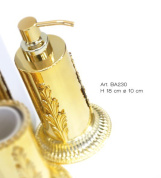 настенный диспенсер для жидкого мыла с рельефным металлическим корпусом