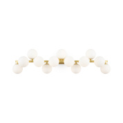 настенный светильник с белыми шарами на золотом основании