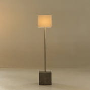 Untitled Floor Lamp Square White Shade by Nellcote торшер Sonder Living 1007067