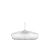 подвесной светильник с округлым плафоном белого цвета