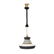 подвесной светильник с металлическим корпусом и декоративным подвесом в этническом стиле