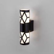 настенный светильник вверх вниз с цилиндрическим корпусом и декоративной решеткой