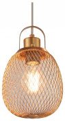 подвесной светильник с плетеным абажуром в форме колбы
