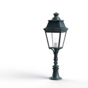 садовый фонарь с корпусом под патину и стеклянным плафоном