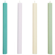 набор из четырех свечей шестигранной формы пастельных тонов