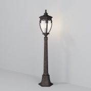 ландшафтный фонарь на высокой опоре бронза антик