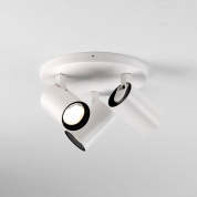 потолочный спот с тремя поворотными головками матовый белый